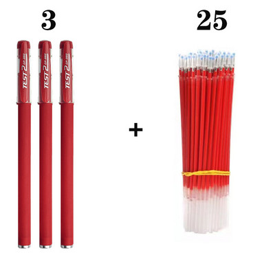 Paket gel olovke Ručke neutralne olovke Štap za punjenje 0,5 mm vrh metka Crnoplava Hemijska kemijska olovka s crvenom tintom Olovka za potpisivanje Uredski pribor za studente