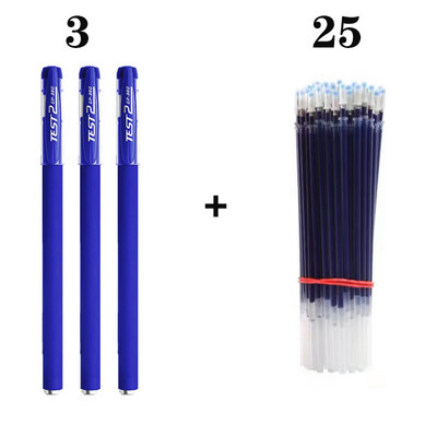 Paket gel olovke Ručke neutralne olovke Štap za punjenje 0,5 mm vrh metka Crnoplava Hemijska kemijska olovka s crvenom tintom Olovka za potpisivanje Uredski pribor za studente