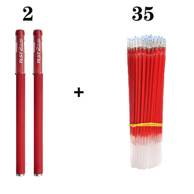 Paket gel olovke Ručke neutralne olovke Štap za punjenje 0,5 mm vrh metka Crnoplava Hemijska kemijska olovka s crvenom tintom Olovka za potpisivanje Uredski pribor za studente