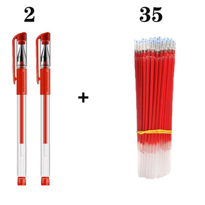 Paket gel olovke Ručke neutralne olovke Štap za punjenje 0,5 mm vrh metka Crnoplava Hemijska kemijska olovka s crvenom tintom Olovka za potpisivanje Uredski pribor za studente