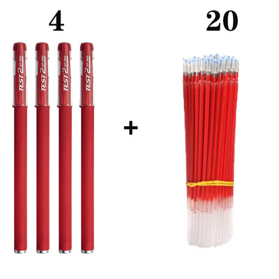Paket gel olovke Ručke neutralne olovke Štap za punjenje 0,5 mm vrh metka Crnoplava Hemijska kemijska olovka s crvenom tintom Olovka za potpisivanje Uredski pribor za studente