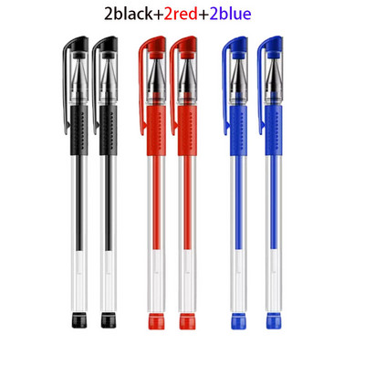 Paket gel olovke Ručke neutralne olovke Štap za punjenje 0,5 mm vrh metka Crnoplava Hemijska kemijska olovka s crvenom tintom Olovka za potpisivanje Uredski pribor za studente