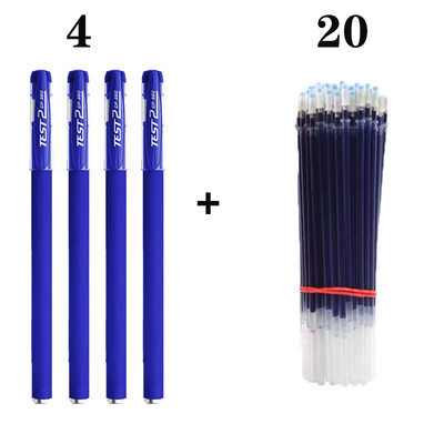 Paket gel olovke Ručke neutralne olovke Štap za punjenje 0,5 mm vrh metka Crnoplava Hemijska kemijska olovka s crvenom tintom Olovka za potpisivanje Uredski pribor za studente