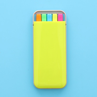5 krāsu/kastīte Candy Colors marķieris Rokā turama pārnēsājama viegla fluorescējoša marķiera pildspalva zīmēšanai rakstāmie pildspalvas kancelejas piederumi