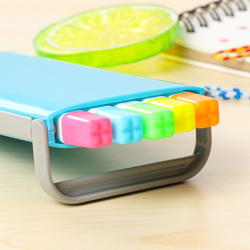 5 krāsu/kastīte Candy Colors marķieris Rokā turama pārnēsājama viegla fluorescējoša marķiera pildspalva zīmēšanai rakstāmie pildspalvas kancelejas piederumi