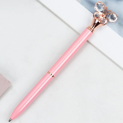 Modna leptir kemijska olovka Kreativna metalna reklamna olovka Crna 1,0 mm Poslovna olovka Školski uredski materijal Poklon za studente