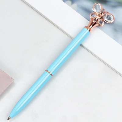 Modna leptir kemijska olovka Kreativna metalna reklamna olovka Crna 1,0 mm Poslovna olovka Školski uredski materijal Poklon za studente