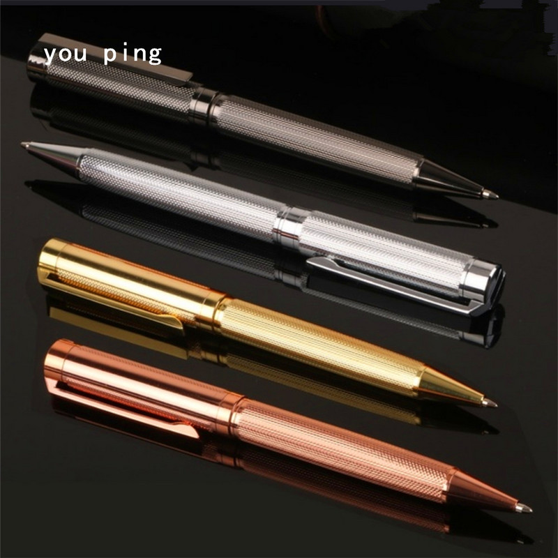 Luksuzna kvaliteta 155 Metalna poslovna uredska kemijska olovka srednjeg vrha Novoškolski pribor za pisanje