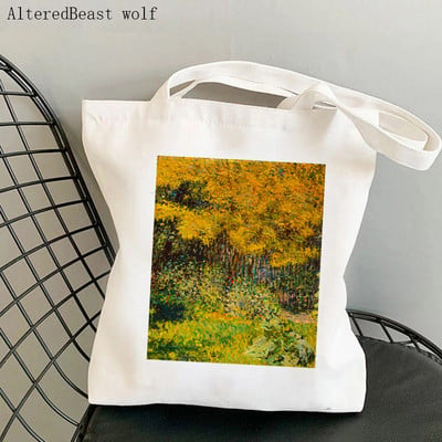 Dámska nákupná taška Monet Springtime Claude Kawaii taška Harajuku Nákupná plátená nákupná taška dievčenská kabelka Tote ramenná kabelka Lady