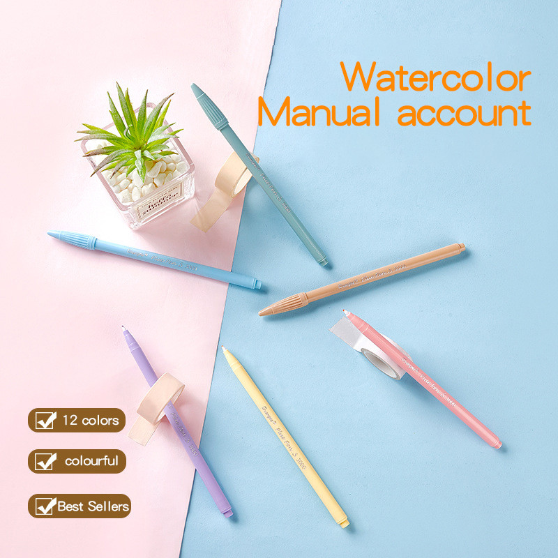 Jednostavna fina studentska akvarel olovka u 12 boja Rubni marker za crtanje Strip marker Grafitna olovka u boji