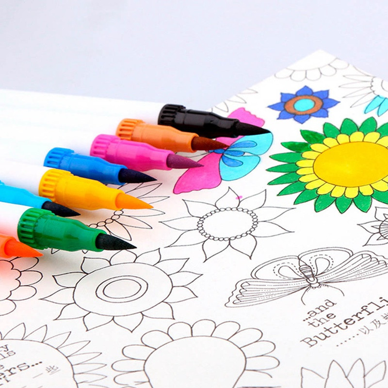 12/24/36/48 Boje Dvoglavi akvarel olovka marker topiv u vodi meka umjetnička olovka s kukom školski pribor