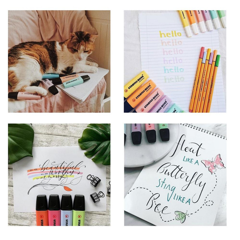 STABILO BOSS Originalna pastelna olovka za označavanje, nježna boja 2/5 mm vrh dlijeta Art Marker Liner Crtanje Slikanje Uredska škola F507