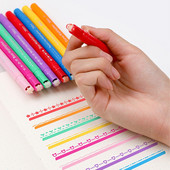 8 buc. Stilo de evidențiere cu linie curbă, cu vârf de role multicolore, marcator în formă de linie de undă, căptușeală, articole de papetărie pentru școală.