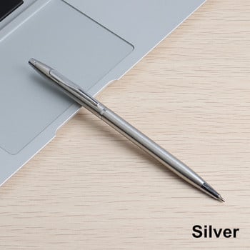 2/11/20/PCS Στυλό Ballpoint Steel Περιστρεφόμενο μεταλλικό στυλό Commercial στυλό για σχολικό γραφείο μελάνι γραφικής ύλης Μαύρο μπλε