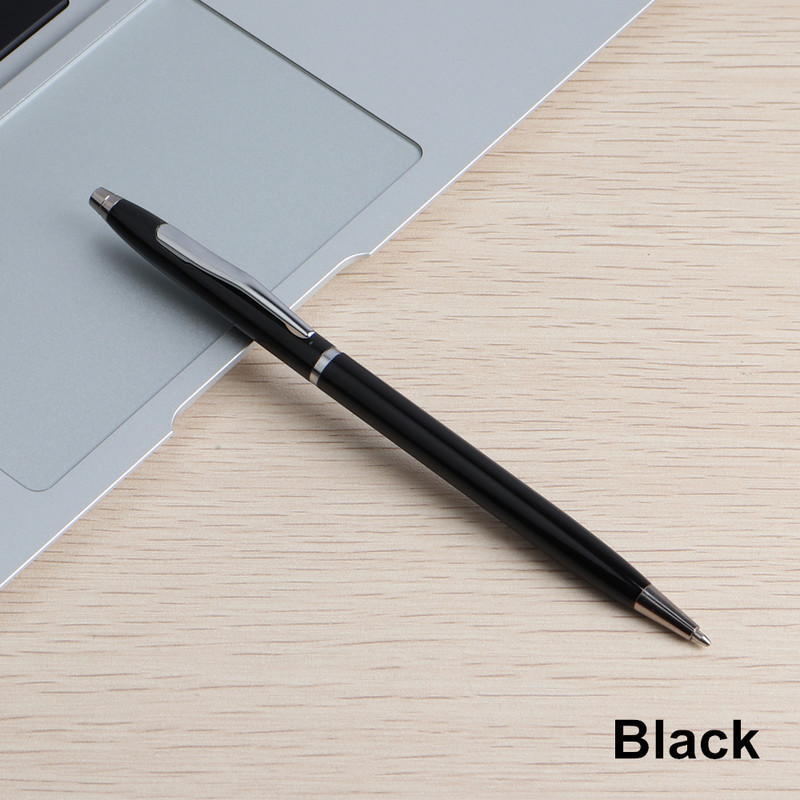 2/11/20/KOM Kemijska olovka Čelična rotirajuća metalna kemijska olovka Komercijalne kemijske olovke za školske uredske tiskanice Tinta Crna Plava