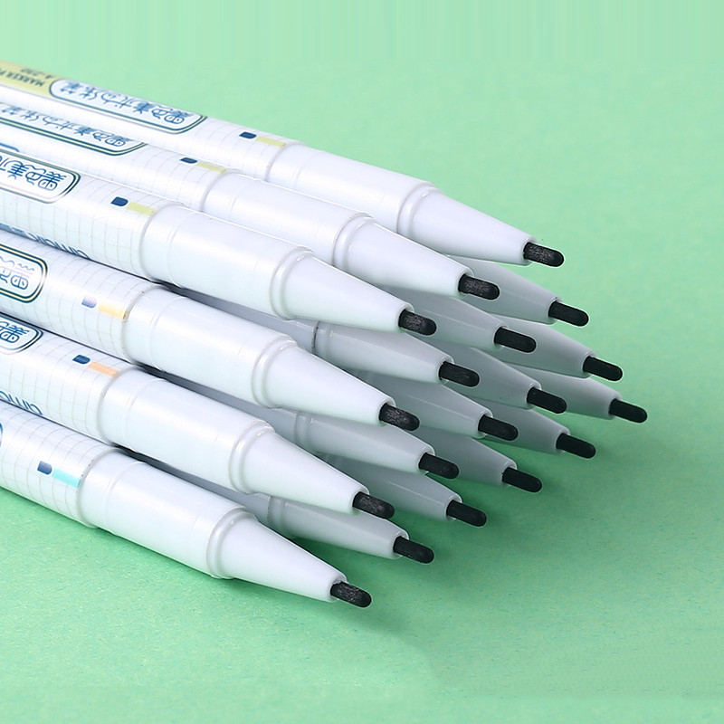 Creativ 4 bucăți/set 0,5 mm/1,2 mm stilou de marcare cu uscare rapidă cu două capete Desen artistic și scris Papetarie pentru studenți Rechizite școlare