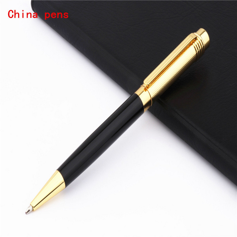 Pălărie din aur pur 856 de înaltă calitate Rechizite de birou negru Pix cu bilă cu vârf mediu Nou