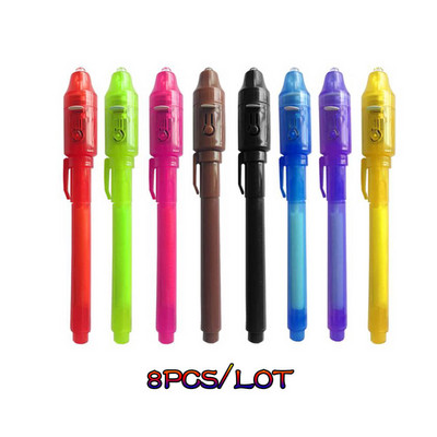 25 vnt Stebuklingi rašikliai su nematomu rašalu ir ultravioletiniais spinduliais, naudojami sausai informacijai gauti Vaikų stebuklingi rašikliai Šnipinėjimo rašikliai užrašams paslėpti