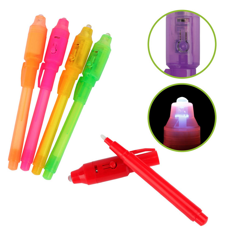 25 vnt Stebuklingi rašikliai su nematomu rašalu ir ultravioletiniais spinduliais, naudojami sausai informacijai gauti Vaikų stebuklingi rašikliai Šnipinėjimo rašikliai užrašams paslėpti