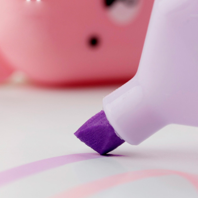 Set de pixuri marcatoare pentru evidențiator cu urs drăguț, liner cu vârf oblic, instrumente pentru pix pentru evidențiere, pentru elevi de școală, papetărie de desene animate kawaii