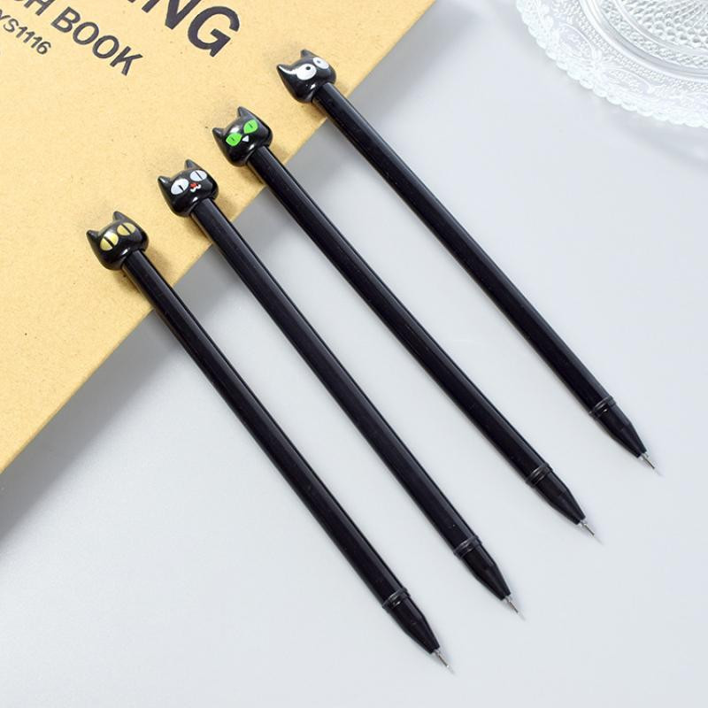 1gab Kawaii Black Cat marķieris vitamīnu tabletes izcelt marķieris krāsu pildspalvas Kancelejas preces biroja skolas piederumi