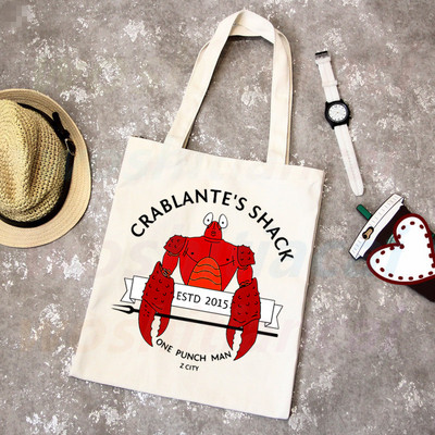 One Punch Man Shopping Bag Grocery Shopper Anime Genos Saitama Sensei Shopping Torba od jute Pamučna torba od jute