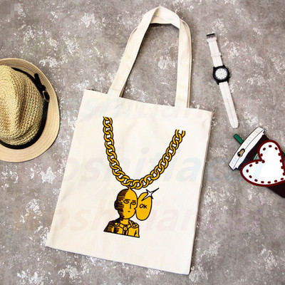 One Punch Man Shopping Bag Grocery Shopper Anime Genos Saitama Sensei Shopping Torba od jute Pamučna torba od jute