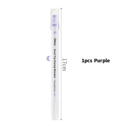 1 buc set de pix marcator de ștampile cu două vârfuri, marcator de linie de culoare, căptușeală de puncte pentru desen, vopsea, artă, birou, școală FC7277