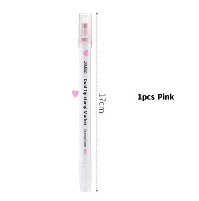 1 buc set de pix marcator de ștampile cu două vârfuri, marcator de linie de culoare, căptușeală de puncte pentru desen, vopsea, artă, birou, școală FC7277