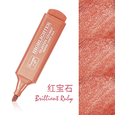 GuangNa 8gab Morandi Highlighter Light Color Kawaii Marķiera pildspalva DIY Photo Album Journal Fluorescent Pen Student Kancelejas preces