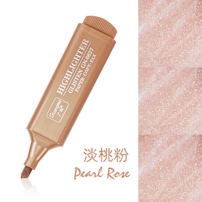 GuangNa 8gab Morandi Highlighter Light Color Kawaii Marķiera pildspalva DIY Photo Album Journal Fluorescent Pen Student Kancelejas preces