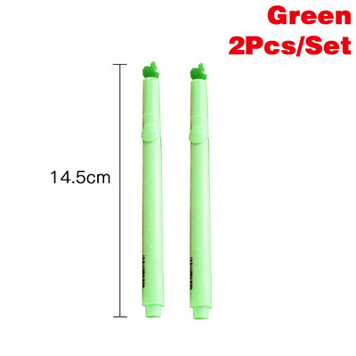 2 vnt Creative Candy Spalvotas Pastelinis žymeklis Dviejų antgalių fluorescencinis rašiklis Meno piešinys Doodling Žymėjimas Mokyklos reikmenys