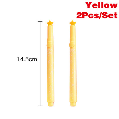 2 vnt Creative Candy Spalvotas Pastelinis žymeklis Dviejų antgalių fluorescencinis rašiklis Meno piešinys Doodling Žymėjimas Mokyklos reikmenys