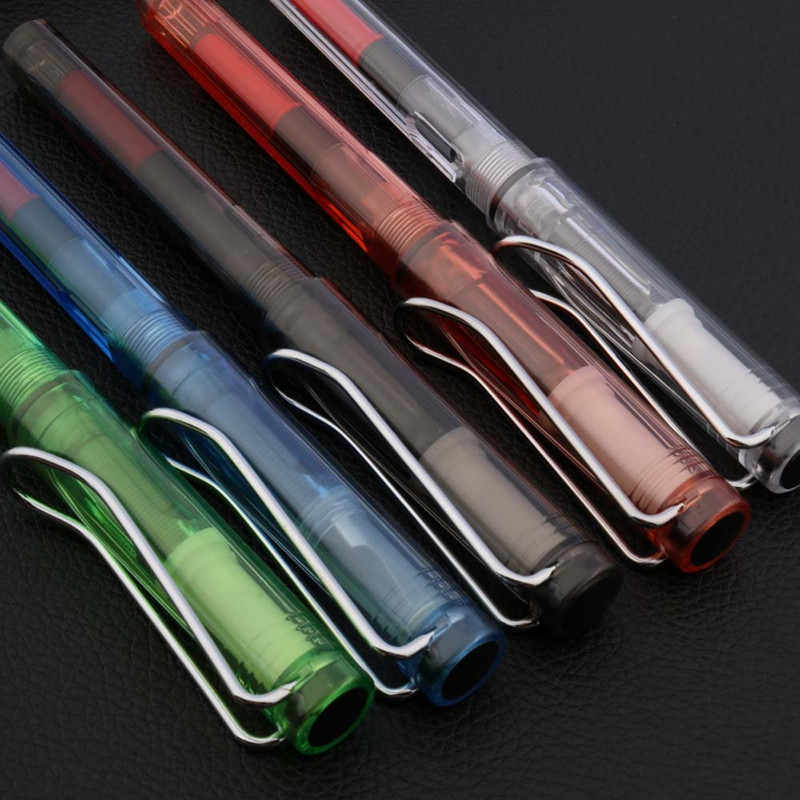 prozirna plastika Roler olovka srebrna klasična POKLON Uredski školski pribor Kemijska olovka za pisanje