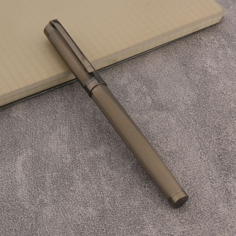 1kom Roler olovka + 5kom kompleta za punjenje Ink Pen Bullet Tip 0.5mm Gun Grey Školski uredski pribor Pribor Kemijska olovka