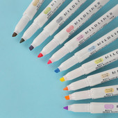 1 db Zebra Mildliner kétvégű, limitált kiemelők, aranyos puha, ferde fejű rajzjelző Kawaii írószer iskolai kellékek