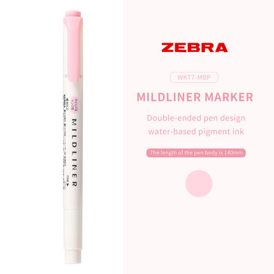 1 db Zebra Mildliner kétvégű, limitált kiemelők, aranyos puha, ferde fejű rajzjelző Kawaii írószer iskolai kellékek