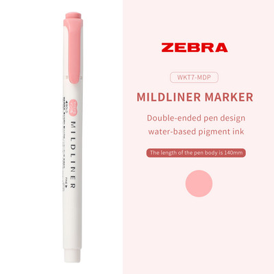 1 db Zebra Mildliner kétvégű, limitált kiemelők, aranyos puha, ferde fejű rajzjelző Kawaii írószer iskolai kellékek