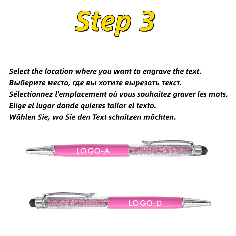 Prekrasna kristalna kemijska olovka, modna kreativna olovka za pisaći pribor, prilagođeni logotip za ured i školu, poklon