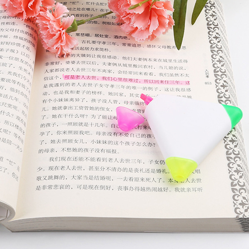 Kūrybiniai žymekliai, trikampiai daugiakampiai paryškintuvai, japoniški raštinės reikmenys, daugiaspalvė Marke rašiklio mokykla, 1 vnt