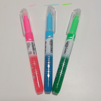 Spalvingi mokykliniai paryškinimo rašikliai, mokiniai, žymekliai, žymekliai teptukai, pasteliniai žymekliai akvarelinis fluorescencinis rašiklis piešimui