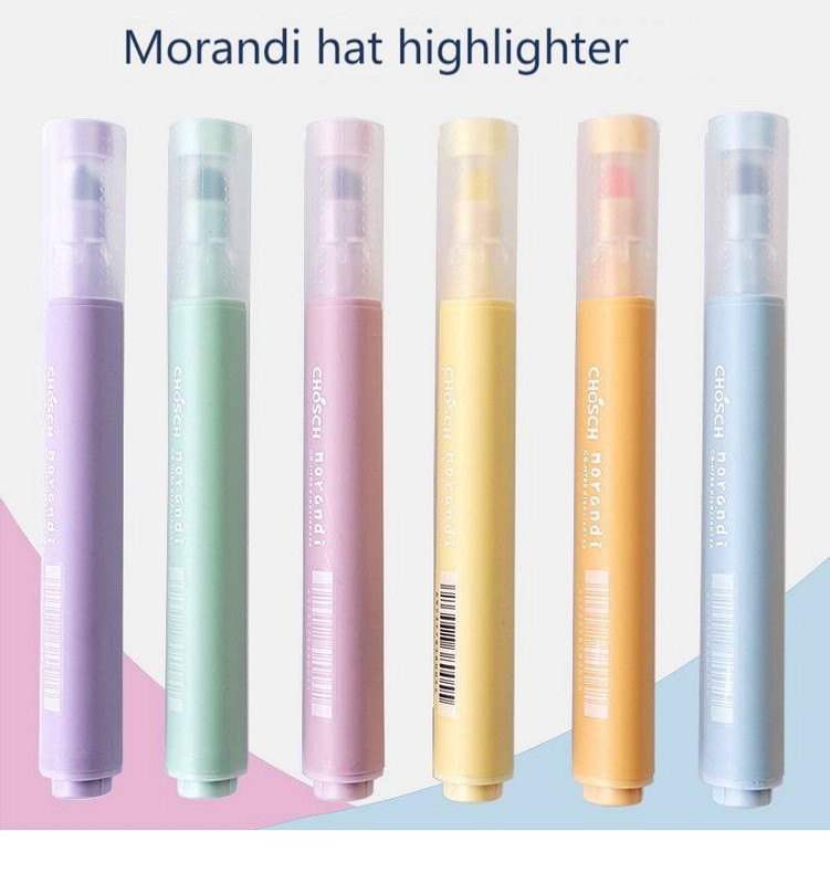 Olovke za označavanje od 6 kom. Kawaii Candy Morandi Color Manga markeri Olovke za crtanje Set pastelnih markera za označavanje slatkih pisaćih predmeta