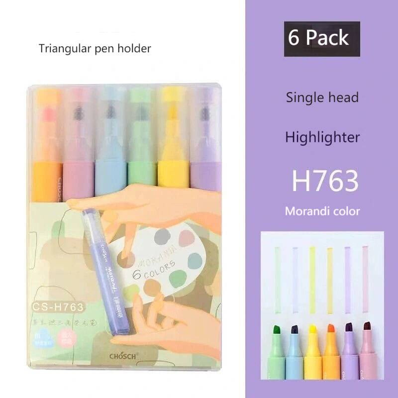 Olovke za označavanje od 6 kom. Kawaii Candy Morandi Color Manga markeri Olovke za crtanje Set pastelnih markera za označavanje slatkih pisaćih predmeta