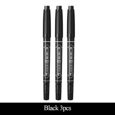 Hero 887 Marker uleios cu capete duble Marcator CD/DVD Linie de cârlig Pixuri de semnare Negru/Roșu/Albastru Marcator Cursă/Scriere Uscare rapidă Netedă