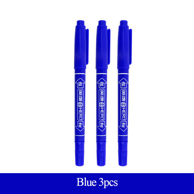 Hero 887 Marker uleios cu capete duble Marcator CD/DVD Linie de cârlig Pixuri de semnare Negru/Roșu/Albastru Marcator Cursă/Scriere Uscare rapidă Netedă