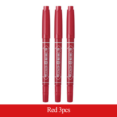 Hero 887 Marker uleios cu capete duble Marcator CD/DVD Linie de cârlig Pixuri de semnare Negru/Roșu/Albastru Marcator Cursă/Scriere Uscare rapidă Netedă