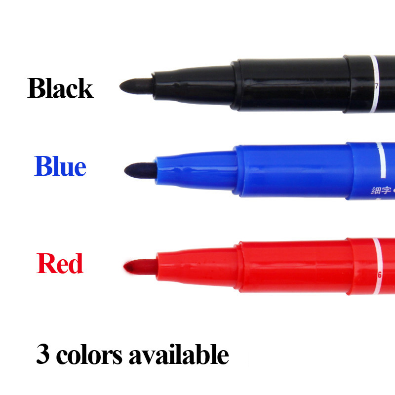 Hero 887 Marker uleios cu capete duble Marcator CD/DVD Linie de cârlig Pixuri de semnare Negru/Roșu/Albastru Marcator Cursă/Scriere Uscare rapidă Netedă