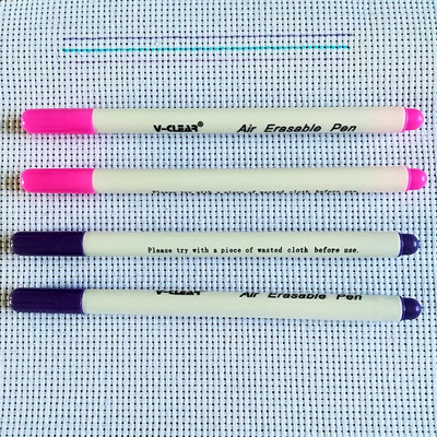 Vandenyje nutrinamo audinio žymėjimo rašiklis, nykstantis rašalas, audinio žymeklis, siuvimo oru ištrinantis, vandenyje tirpus rašalo rašiklis, skirtas siuvinėjimo siūlėms