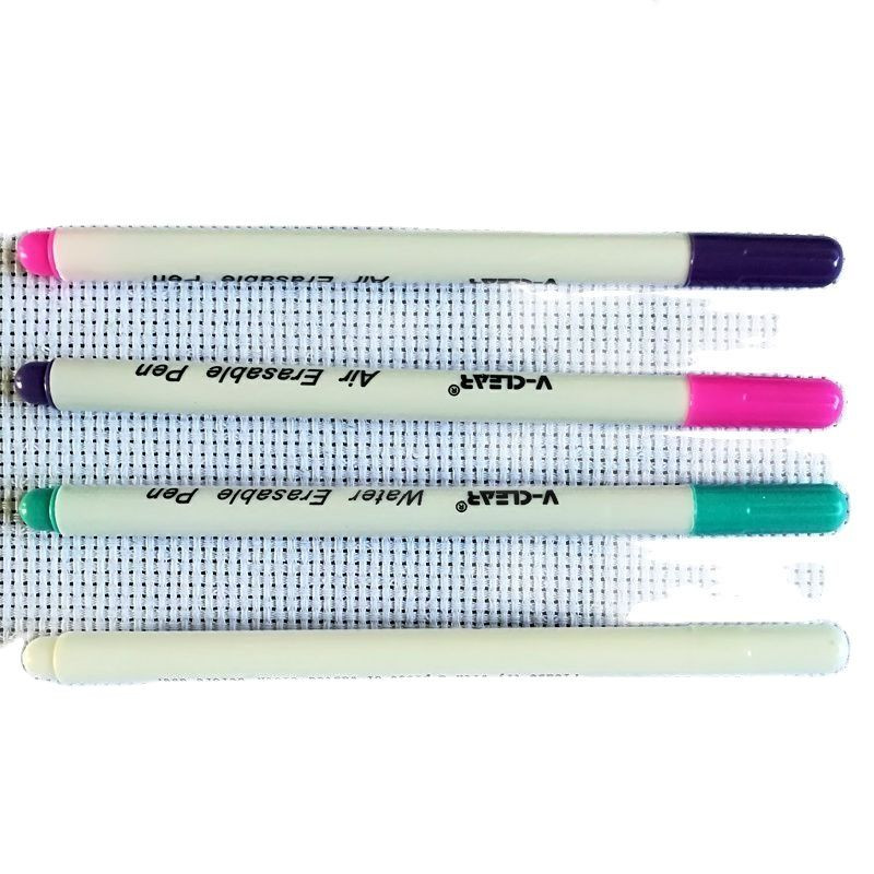 Vandenyje nutrinamo audinio žymėjimo rašiklis, nykstantis rašalas, audinio žymeklis, siuvimo oru ištrinantis, vandenyje tirpus rašalo rašiklis, skirtas siuvinėjimo siūlėms