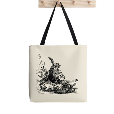 Ženska torba Kawaii Cute Frog Banjo Butterfly Bag Harajuku Shopping Platnena torba Shopper Bag djevojačka torba Ženska torba na rame
